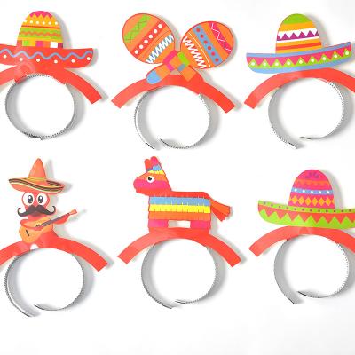 China Fashional New Mexican Cinco de Mayo party supplies Paper headband Headband Party birthday paper headband decoration for sale