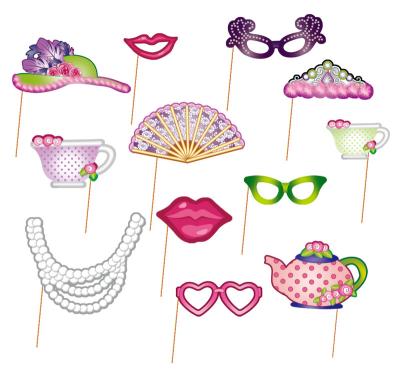 China Popular Tea party photo props Mother's Day Party decorations Spring garden flower string decorations for sale