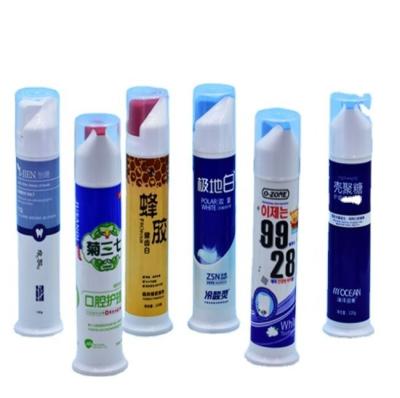 China Industrial Global Patent Protected Airless Toothpaste Pump Tube Bottle for Toothpaste for sale