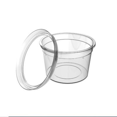 China 7oz Disposable PP Plastic Clear Frozen Dessert Cup With Lid for sale