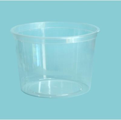 China Injection Molding Lid Food Grade PP 500ml Ice Cream Bucket Plastic Yogurt Container for sale