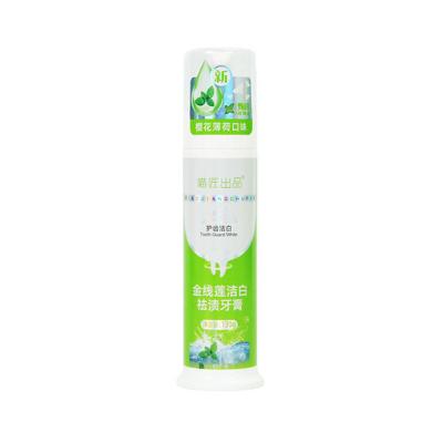 China Private Label NatureTandWhitening Foam Tandpasta met kruidengrondstoffen Te koop