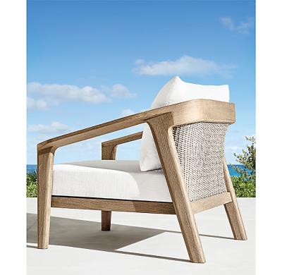 China Modern Myanmar Teak Mix Material Outdoor Furniture Wicker Living Room Sofa for sale