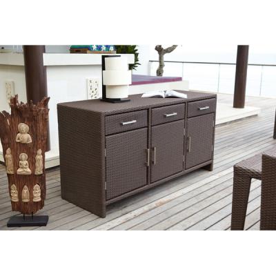 China Modern high quality cuatro sideboard cheap rattan patio garden cabinet furniture for sale