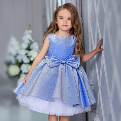 China 2022 Washable Elegant Girls Dresses Sleeveless Kids Clothing Birthday Party Girl Dresses Puffy Skirt Bridesmaids for sale