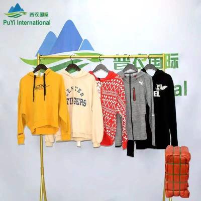 China Used Brand Polyester / Cotton Bales Clothes Hoody Winter Occasion Clothes British for sale