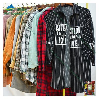 China Polyester / Cotton Winter Casual Shirt For Men Used Clothes Branded Second Hand Clothes Shirts Package for sale