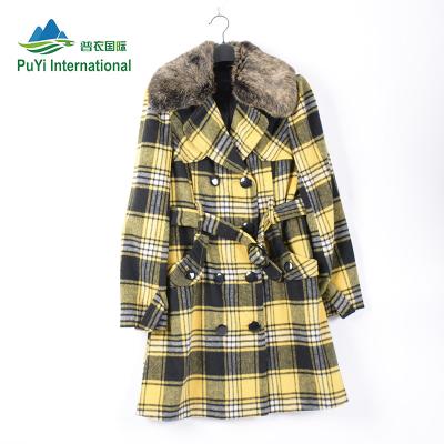 China PUYI in worsted used clothes Korea plus size winter costs branded USA used clothing ball clothes occasion for sale