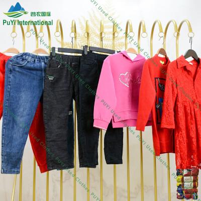 China 100% cotton winter used balls of kids clothes usa blended loose used clothing ball kids second-hand clothes for sale