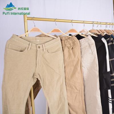 China 100% heavy cotton men&ladies cotton thick pants second hand clothes used clothing bales malaysia for sale