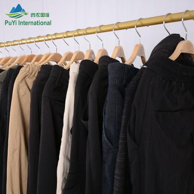 China 100% Cotton Thick Cotton Pants Used Man Clothing Used Clothing Korean Loose Clothing Mixed Used Clothing for sale