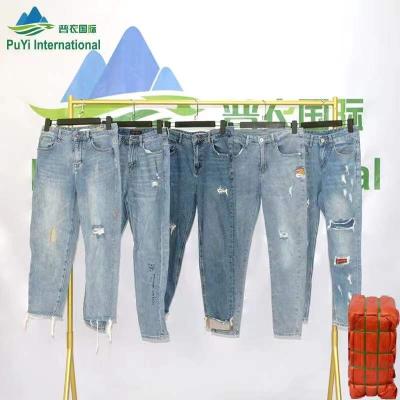 China Used denim clothes Germany ladies jeans pants unsorted used clothes for sale