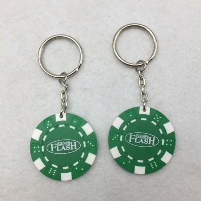 China OEM Plastic Poker Chip Clay OEM Poker Chip With Key Chain for sale