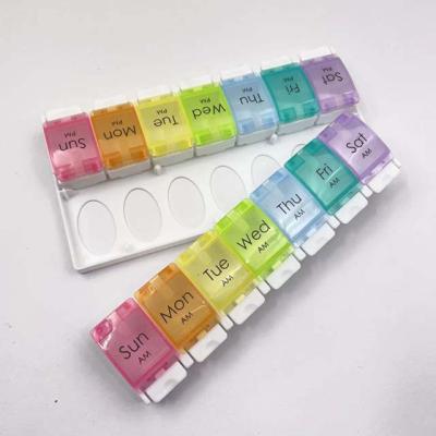 China Pill Box 2021 Hot Sale Arthritis Friendly Travel Pill Storage Cases With Spring Open for sale