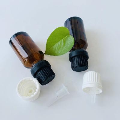 China Non Spill Screw Cap 18mm Capsule With Drip Cap Essential Oil Bottle for sale