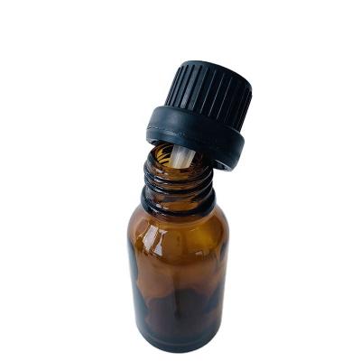 China Non Spill 18mm Essential Oil Capsule Black / White Essential Oil Bottle Cap 1.5 Flow Device Non Flow for sale