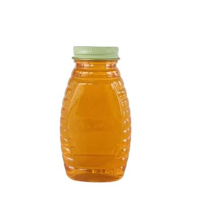 China Beverage factory sale 6 oz empty plastic juice bottle and honey bottle with aluminum cap for sale