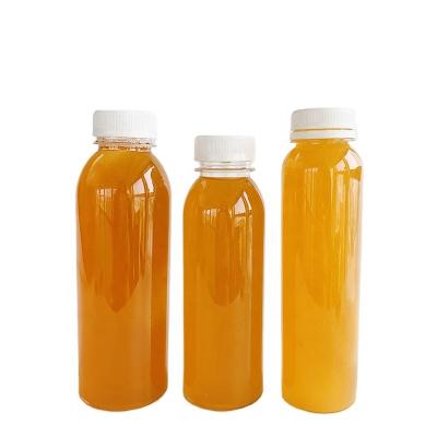 China Empty Plastic Beverage 250ml 350ml 450ml Juice Bottle , Transparent PET Drink Container With Tamper Proof Lid for sale