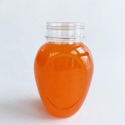 China Food Customized 360ml TO PET Transparent Plastic Honey Packaging Jar Jam Squeeze Bottle for sale