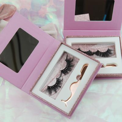 China Long Natural 3d Mink Eyelashes 3d Mink Lashes 25mm Lashes False Eyelash Packaging Box for sale