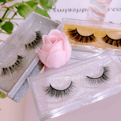 China OEM luxury synthetic crisscross faux 3d mink lashes silk eyelashes private label dropshipping for sale