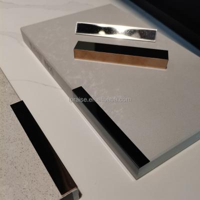 China Modern Colored Gold Brushed Stainless Steel Trim / Decorative Metal Junction Panels For Crafts for sale