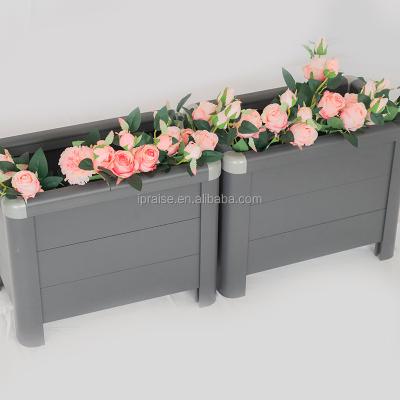 China Rectangular Indoor Modern Outdoor Aluminum Alloy Metal Flower Planter Boxes for sale