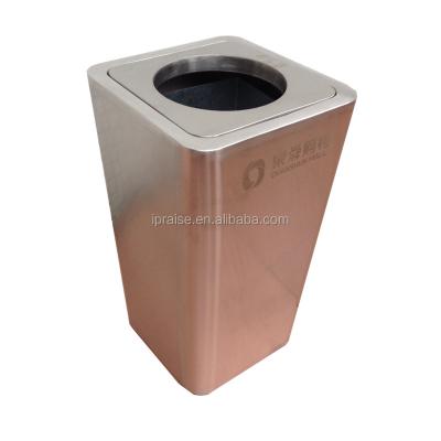 China High Quality Viable Hotel Lobby Decorative Stainless Steel Trash Bin for sale