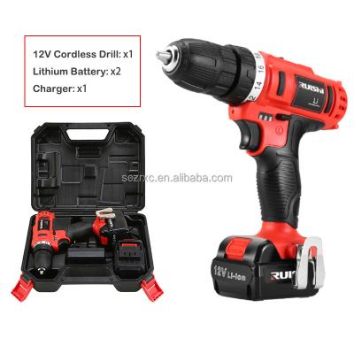 China 12V Advanced Electric Drill Impact Power Machine Cordless Drill 12-24V Cordless Drill for sale