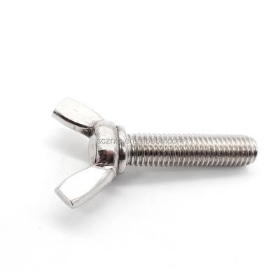 China Wing M3M4M5M6M8M10 SS304 Wing Screw DIN316 butterfly nut and screw Stainless Steel Butterfly Screw for sale