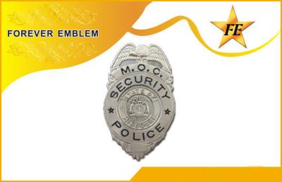 China Satin Matt Plating Legion Police Metal Badge With Safety Pin And Clip for sale