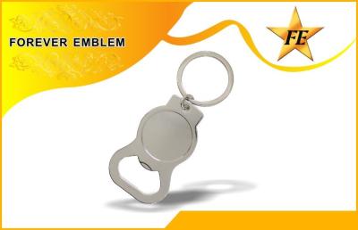 China Specialized Custom Metal nickle plated Bottle Opener keychain for sale