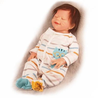 China Eco-friendly Material Factory Wholesale Sleeping Boy Sleeping Baby Dolls Reborn Smiling Toys For Children for sale