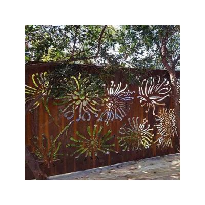 China American style factory customize outdoor laser cut corten steel screen Decorative Corten Steel Screen for sale