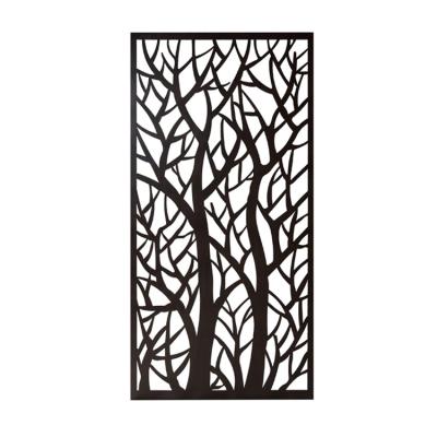 China American Style Factory Customize Black Powder Coated 2 Ft X 5.9 Ft Laser Cut Steel Privacy Screen Decorative Corten Steel Partition Screen for sale