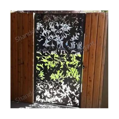 China Customizable Laser Cut Outdoor Corten Steel Garden Screen Door for sale