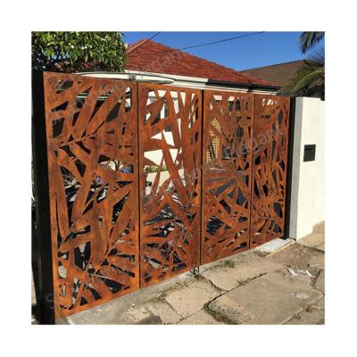 China New design stocked laser cut surface corten steel screens rust metal screen Corten steel rust screen for sale