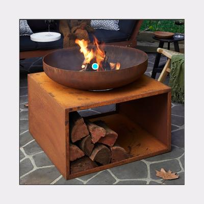 China Factory Stocked Customize Large Outdoor Fire Pits Outdoor Fire Pit Square Fire Pit for sale