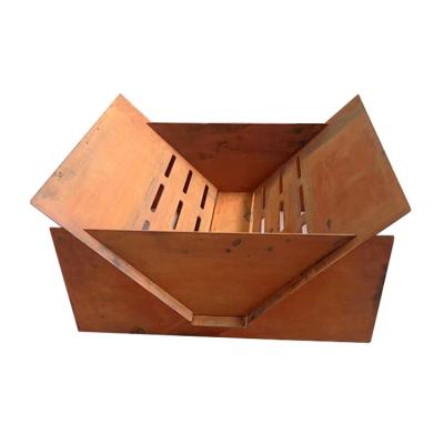 China Wholesale Outdoor Corten Steel Fire Pit Metal Fire Bowl Garden Fire Pit Stocked for sale