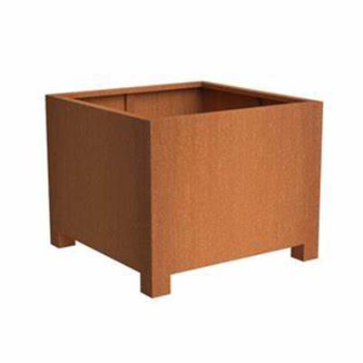 China Modern Factory Customize Quality Weather Resistant Steel Flower Pots For Outdoor Place Corten Steel Flower Pot for sale