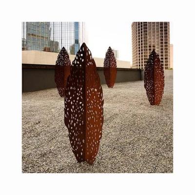 China Minimalist Customized Modern Garden Crafts Laser Cutting Corten Steel Art Crafts Corten Steel Craft for sale