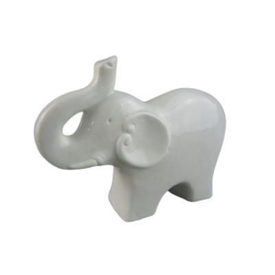 China Fashion eco-friendly elephant ceramic figurine modern design for home decoration for sale