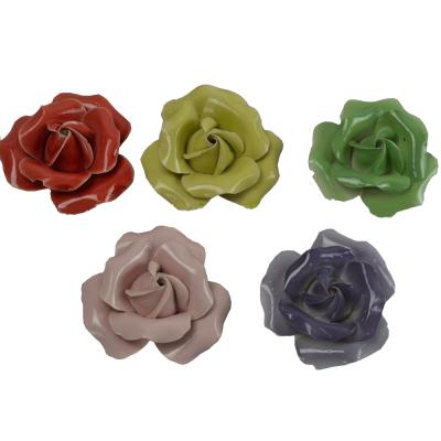 China China factory wholesale cheap handmade rose flower for ceramic flowers for sale