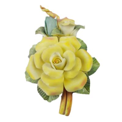 China China Porcelain Flower Ornament Small Ceramic Artificial Flower for sale