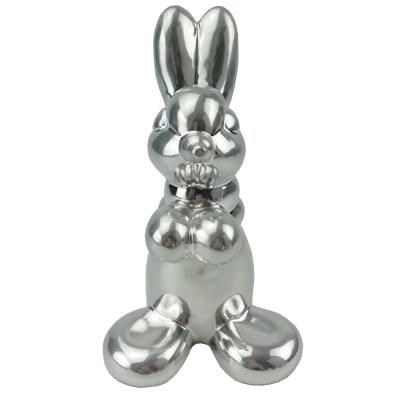 China Eco-friendly Glazed White Ceramic Cute Rabbit For Easter Gift for sale