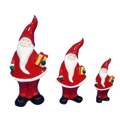 China Materials Porcelain Arts And Crafts Gifts Eco - Friendly Christmas Santa Claus Figurines For Decoration for sale