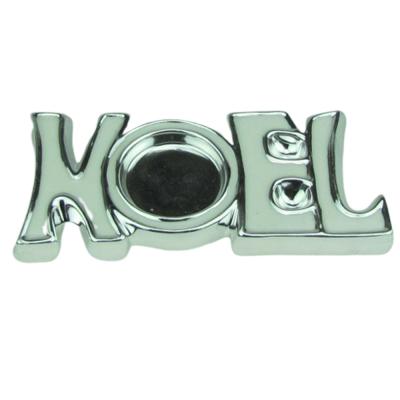 China Wholesale hand made ceramic desgin decorative custom letters candle holder for sale for sale