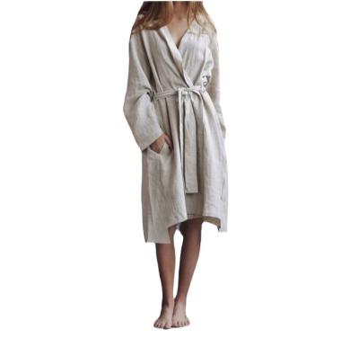 China Wholesale Cuatom Women's QUICK DRY Canvas Robe Shawl Collar Robe 100% Long Robe Homewear Women Short Robe Canvas QUICK DRY Sleepwear for sale