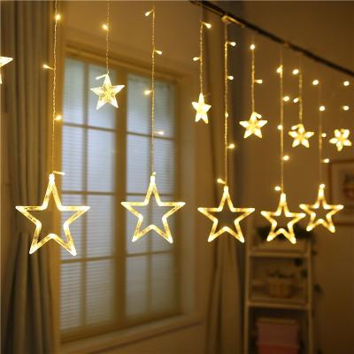 China 006 12 stars led curtain string lights factory outlets led big star curtain Christmas light wholesale for sale