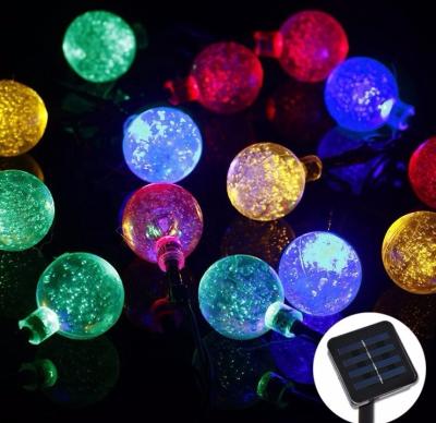 China 002 Hot Selling LED Solar Air Bubble Crystal Ball Solar String Lights for sale